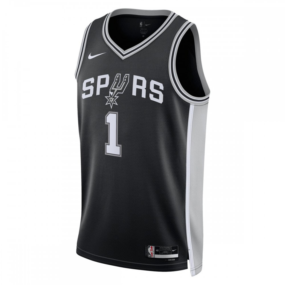 Victor Wembanyama San Antonio Spurs Unisex 2023 NBA Draft First Round Pick Swingman Jersey - Icon Edition - Black-Pro Kit Vault | Brand New 26/27 Sports Jerseys